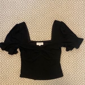 Privacy please cropped black top! Purchased from revolve